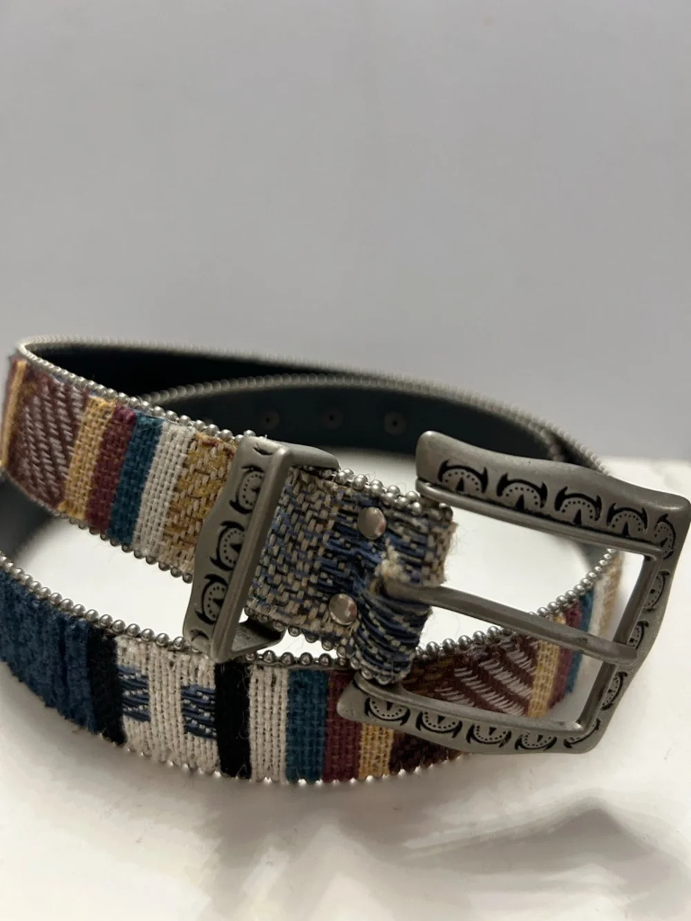 Vintage Belt Elite Fresno California Century Canada Boho Western Embroidered M